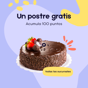 Un postre gratis Click para cambiar imagen